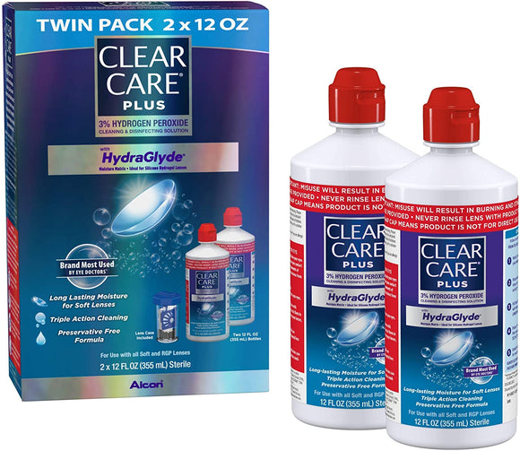 Clear Care Plus with Hydraglyde (2-pack, 360mL each)